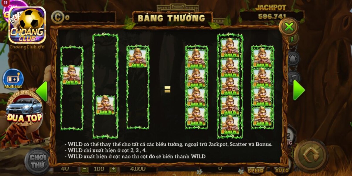 Biểu tượng nổ hũ xuất hiện trong Jungle Books