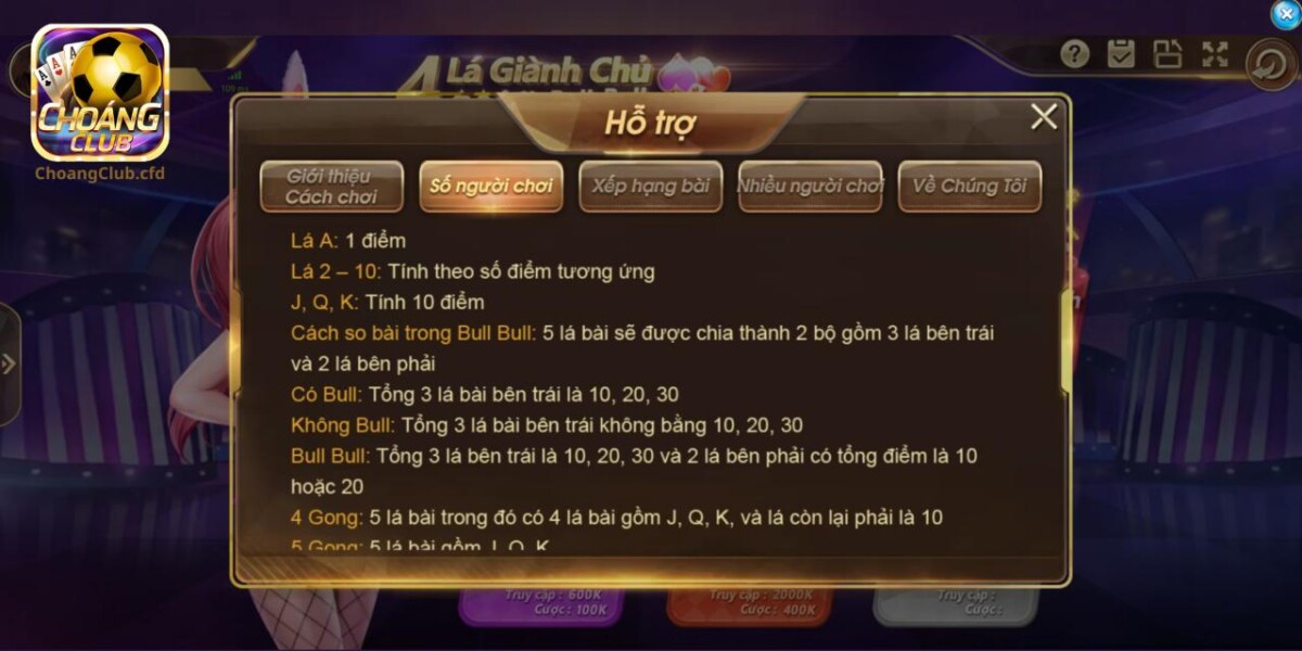 Cách tính điểm các tổ hợp bài thường gặp tại 4 Lá Dành Chủ