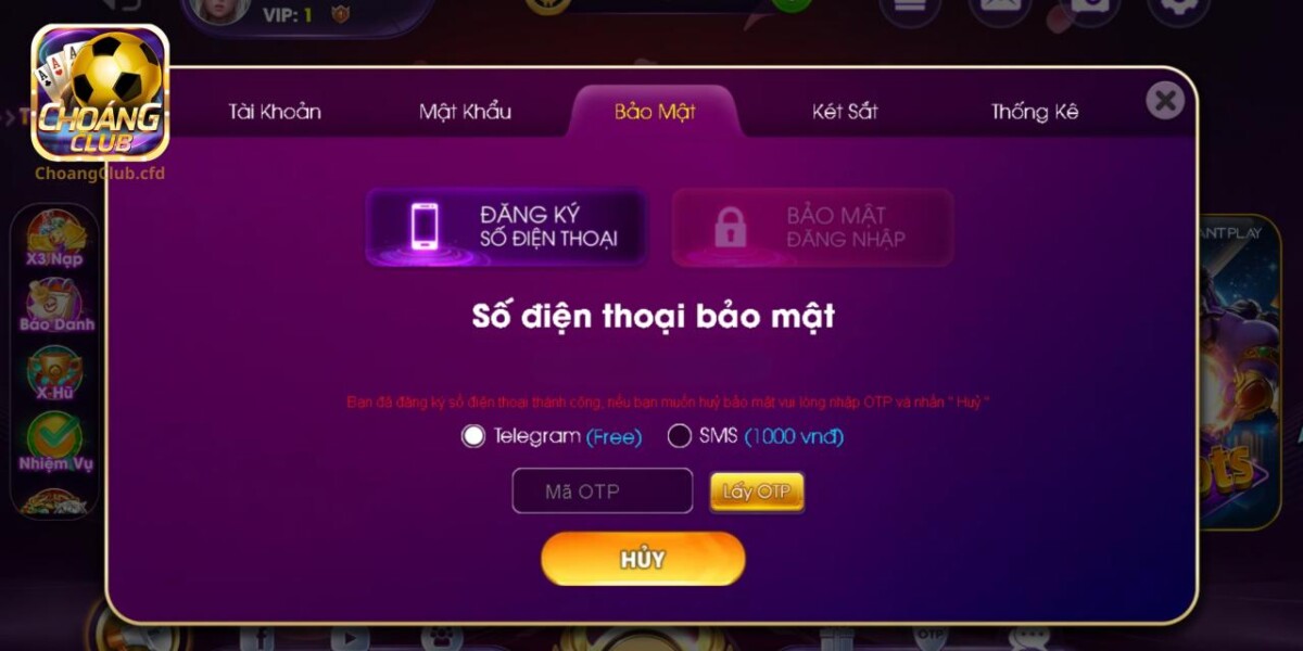 Cần xác minh tài khoản sau khi đăng ký Choang Club