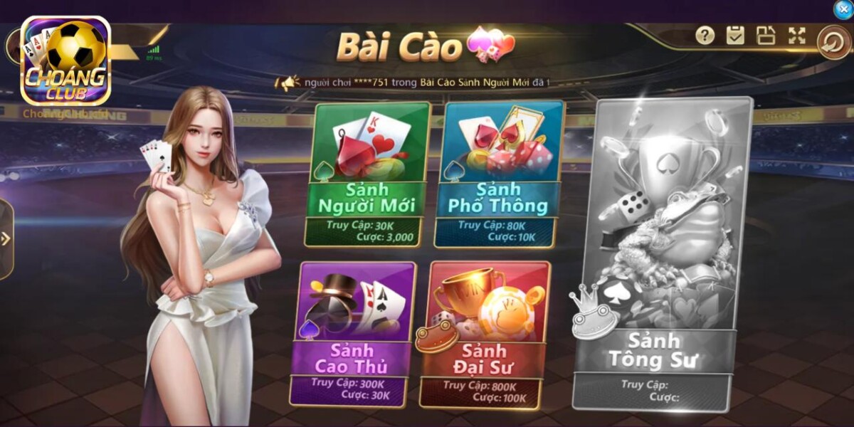 Có tổng 4 mức cược khác nhau tương ứng với các sảnh chơi Bài Cào tại cổng game Choáng Club