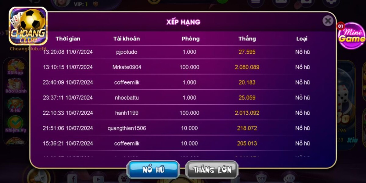 Đua top BXH người chơi nổ hũ Thiên Địa nhiều nhất