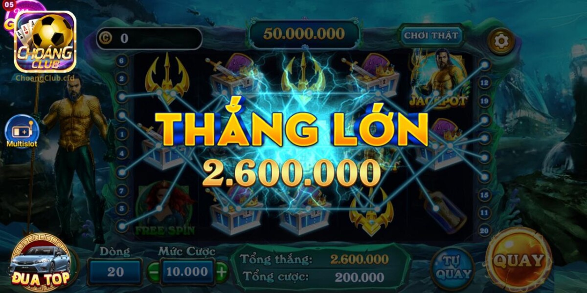 Khám phá một số tính năng tại Aquaman của cổng game Choangclub