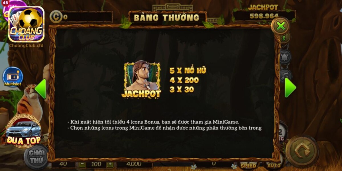 Tăng giá trị giải thưởng với biểu tượng Jackpot